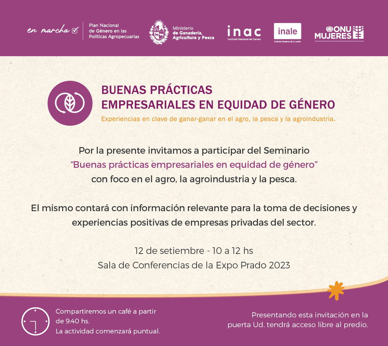 Seminario Buenas practicas empresariales en equidad de género.